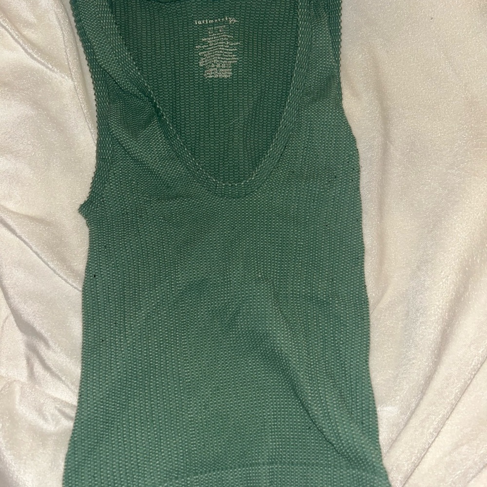 Free People Forest Green Tank Top